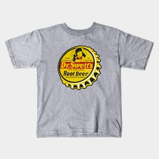 Dr Swett's Root Beer Soda Bottlecap Kids T-Shirt